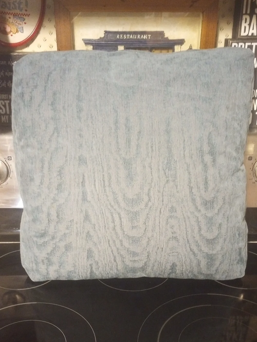 Set of 2 Square 18 Inch Blue Toss Pillows for Couch, Loveseat or Chair